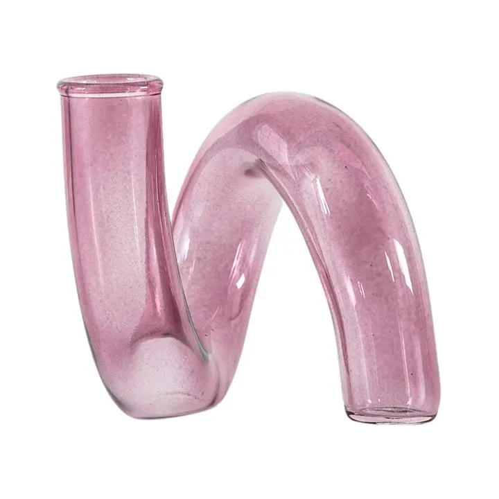 Alvie Glass Vase, Pink