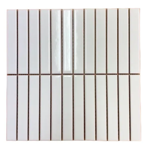 Kit K Gloss White Stack Mosaic 22x145mm (296x300mm sht)