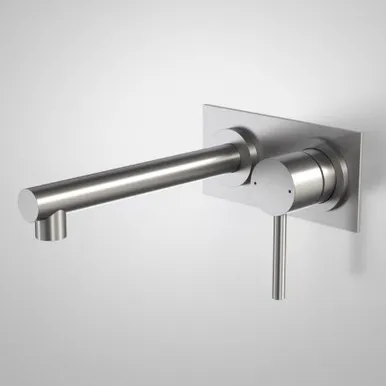 Titan Wall Basin Mixer With Plate & Spout 5Star | Made From Stainless Steel By Caroma