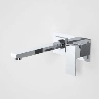 Quatro Wall Solid Basin Mixer 200mm Spout 6Star | Made From Brass In Chrome Finish By Caroma
