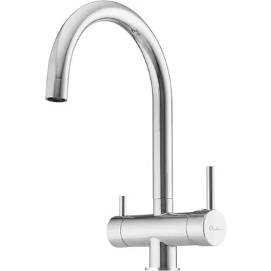 Essentials Round Gooseneck Sink Mixer 3 Way Filter Tap 4Star | Made From Brass In Chrome Finish By Oliveri