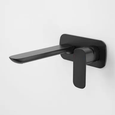 Contura Wall Basin/Bath Mixer With Spout 5Star | Made From Brass In Black By Caroma