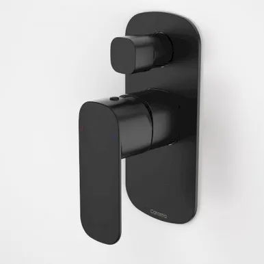 Contura Bath/Shower Mixer With Diverter | Made From Brass In Black By Caroma