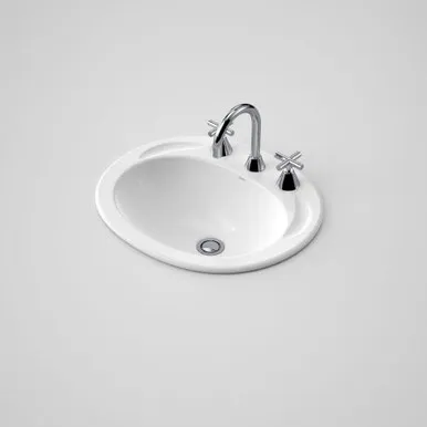 Concorde 500 Vanity Basin 3 Tap Holes | Made From Vitreous China In White By Caroma