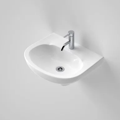 Integra Wall Basin With Bracket 1 Tap Hole | Made From Vitreous China In White By Caroma
