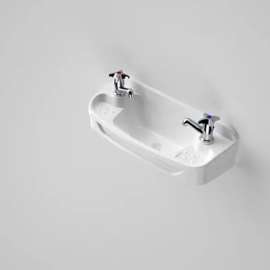 Valette Wall Basin With Braket 2Th | Made From Plastic In White By Caroma