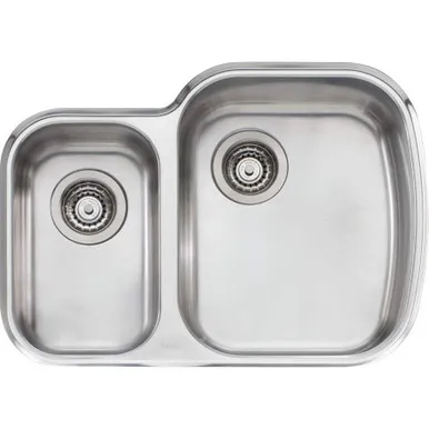 Monet Sink 1&1/2 Bowl (Rh Large Bowl) Mo72U 675mm X 500mm No Tap Hole Undermount | Made From Stainless Steel By Oliveri