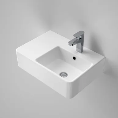 Cube Extension Wall Basin With Overflow Left Hand 1 Tap Hole | Made From Vitreous China In White By Caroma
