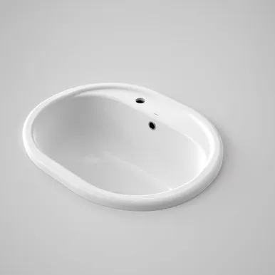 Metro 35 Utility Basin Left Hand With Overflow 35L 1 Tap Hole | Made From Vitreous China In White By Caroma