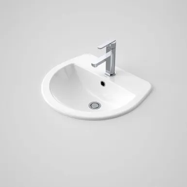 Cosmo Vanity Basin With Overflow 1 Tap Hole | Made From Vitreous China In White By Caroma