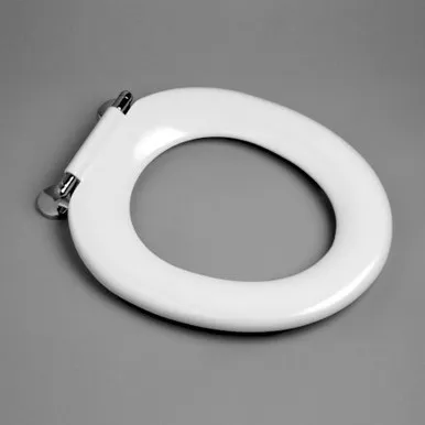 Pedigree II Single Flap Care Toilet Seat Die Cast Hinge In White By Caroma