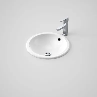 Cosmo Round Under/Over Counter Basin 400mm No Tap Holes | Made From Vitreous China In White By Caroma