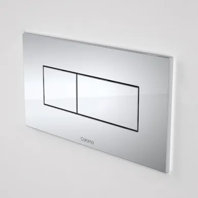 Invisi Series Ii® Rectangular Dual Flush Plate & Buttons (Metal) Chrome In Chrome Finish By Caroma