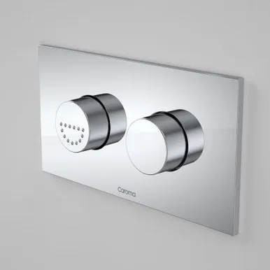Invisi Series Ii® Round Dual Flush Plate & Raised Care Buttons Chrome | Made From Plastic In Chrome Finish By Caroma