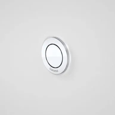 Invisi Series Ii® Round Single Flush Custom Buttons - Satin In Chrome Finish By Caroma