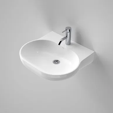 Opal 510 Wall Basin With Plug & Waste 1 Tap Hole | Made From Vitreous China In White By Caroma