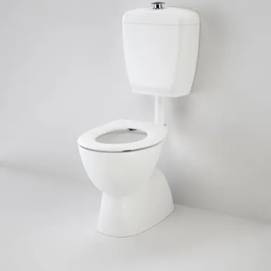 Care 400 Connector (S Trap) Suite With Caravelle Care Single Flap Seat - In White By Caroma