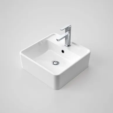 Carboni II Above Counter Basin With Overflow 1 Tap Hole | Made From Vitreous China In White By Caroma