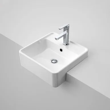 Carboni II Semi Recessed Basin With Overflow 1 Tap Hole | Made From Vitreous China In White By Caroma