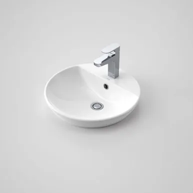 Orbis Inset Basin With Overflow 1 Tap Hole | Made From Vitreous China In White By Caroma