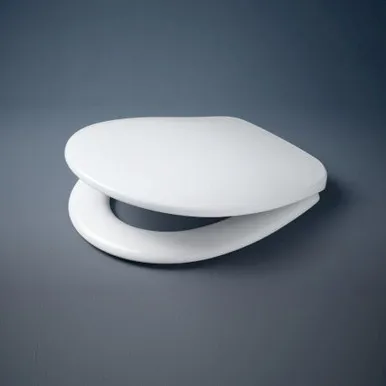Profile Soft Close Toilet Seat Chrome Hinge White In White/Chrome Finish By Caroma