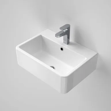 Cubus Utility Wall Basin With Overflow 1 Tap Hole | Made From Vitreous China In White By Caroma