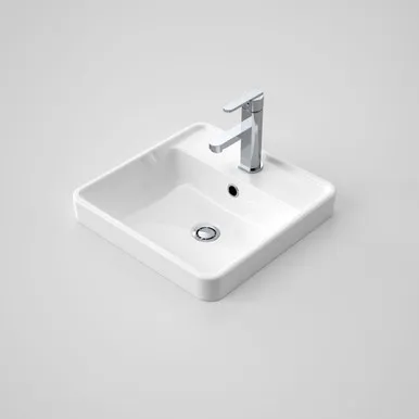Carboni II Inset Basin With Overflow 1 Tap Hole | Made From Vitreous China In White By Caroma