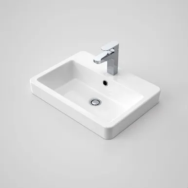 Basa Inset Basin With Overflow 1 Tap Hole | Made From Vitreous China In White By Caroma