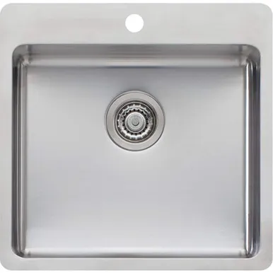 Sonetto Single Large Bowl Topmount Sink 1 Tap Hole | Made From Stainless Steel By Oliveri