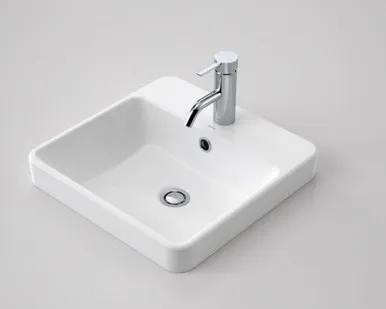 Carboni Seamless Inset Vanity Basin 1 Tap Hole | Made From Vitreous China In White By Caroma