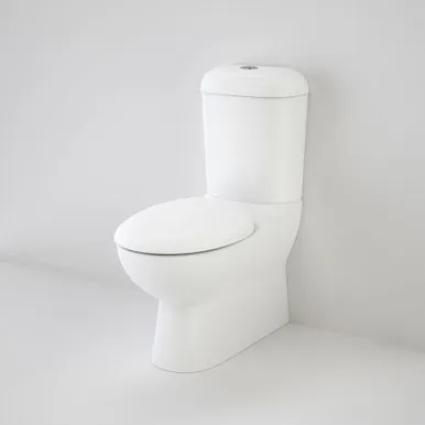 Leda Wall Faced Close Coupled Back Inlet Toilet Suite With Pedigree II Soft Close Seat 4Star In White By Caroma