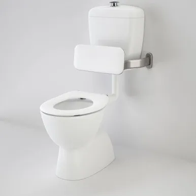 Care 400 Connector Trid Sov Snv Suite With Backrest & Caravelle Care Single Flap Seat 4Star | Made From Stainless Steel In White By Caroma