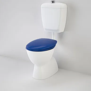 Care 400 Connector Trid Sov Snv Suite With Caravelle Care Double Flap 4Star In White/Sorrento Blue By Caroma