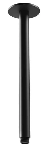 Vivid Ceiling Shower Arm Round 300mm | Made From Brass In Matte Black By Phoenix