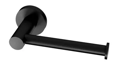 Radii Toilet Roll Holder With Round Plate Matte In Black By Phoenix