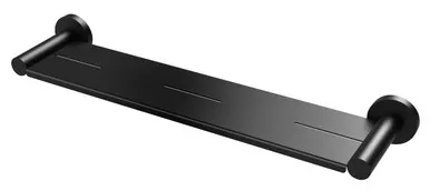 Radii Metal Shower Shelf With Round Plate Matte In Black By Phoenix