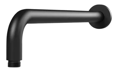 Vivid Wall Shower Arm 400mm Round | Made From Brass In Matte Black By Phoenix