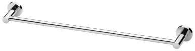 Radii Towel Rail Single 600mm Round Plate Chrome In Chrome Finish By Phoenix
