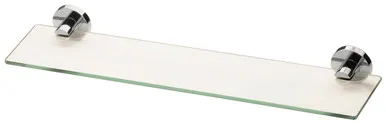 Radii Shelf Shower With Round Plate Chrome | Made From Glass In Chrome Finish By Phoenix