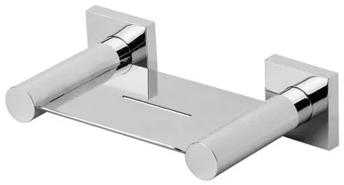 Radii Soap Dish With Square Plate Chrome In Chrome Finish By Phoenix