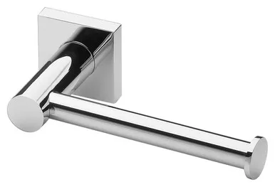Radii Toilet Roll Holder With Square Plate Chrome In Chrome Finish By Phoenix