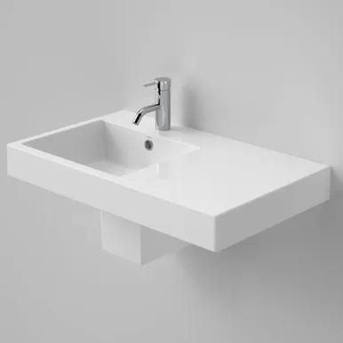 Liano Nexus Wall Basin Right Hand With Overflow 750mm 1 Tap Hole | Made From Vitreous China In White By Caroma
