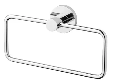 Radii Hand Towel Holder With Round Plate Chrome In Chrome Finish By Phoenix