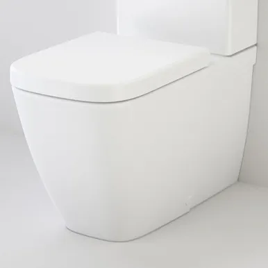 Cube Wall Faced Closed Coupled Pan (No Seat) In White By Caroma