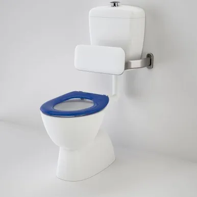Care 400 Connector Trid Sov Snv Suite With Backrest & Caravelle Care Single Flap 4Star | Stainless Steel Sorrento Blue By Caroma