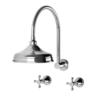 Nostalgia Shower Set 3Star | Made From Brass In Chrome Finish By Phoenix