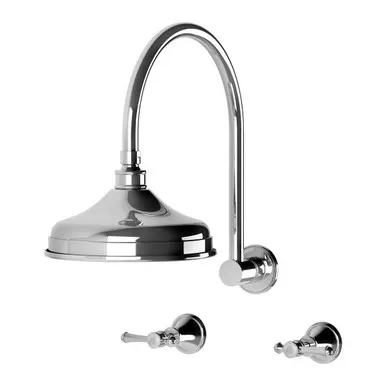 Nostalgia Lever Shower Set Ceramic Disc 1/4 Turn3Star | Made From Brass In Chrome Finish By Phoenix