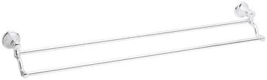 Nostalgia Towel Rail Double 760mm | Made From Brass In Chrome Finish By Phoenix