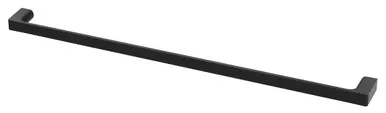 Gloss Towel Rail Single 800mm Matte | Made From Brass In Black By Phoenix