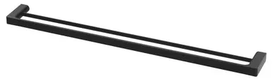 Gloss Towel Rail Double 800mm Matte | Made From Brass In Black By Phoenix